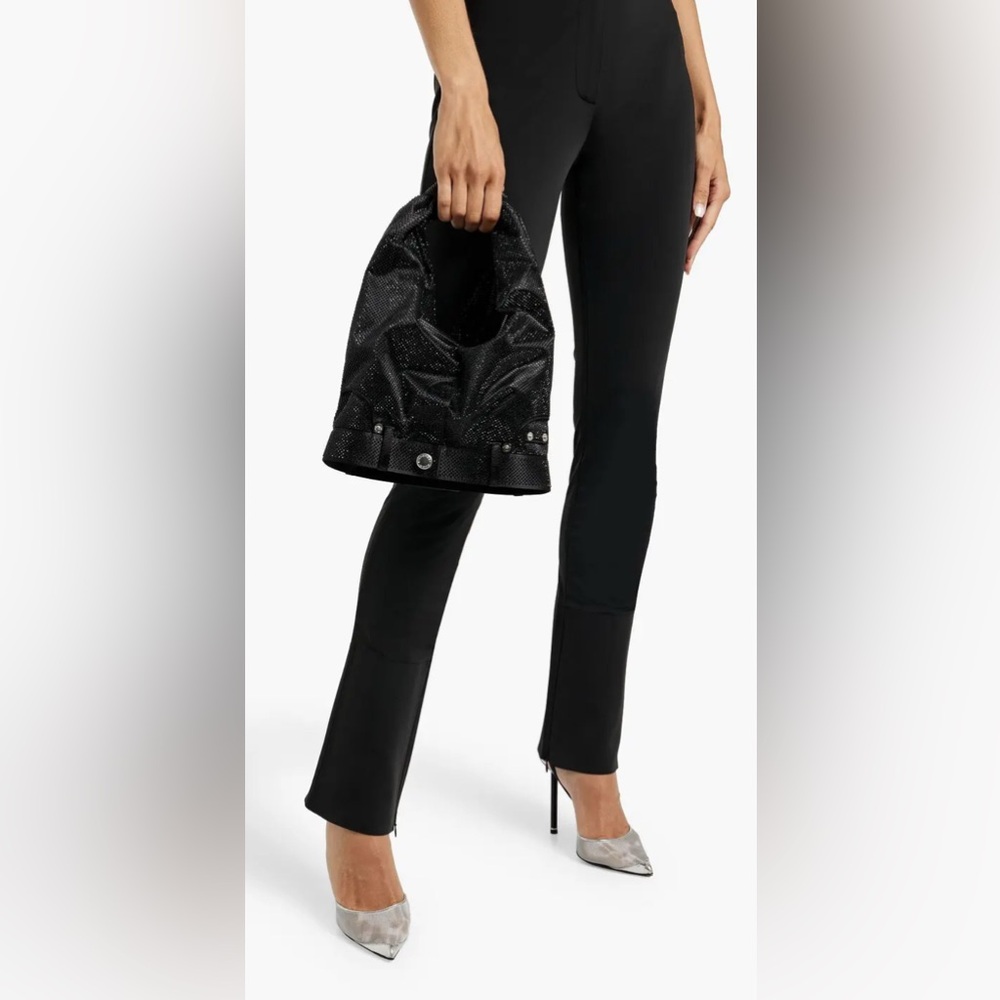 Alexander Wang Crystal-Embellished Satin Shoulder Bag,